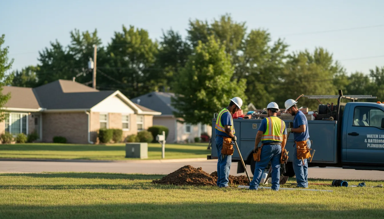Residential water line and bathroom plumbing service in Delta, MO